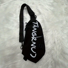 Men's Diagonal Shoulder Bag Sports Leisure Chest Bag Letter Bag