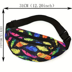 Sports Running Waist Bag Nylon Wear-resistant Crossbody Chest Bag