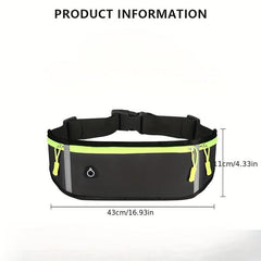 Waterproof Gym Waist Bag with Reflective Belt