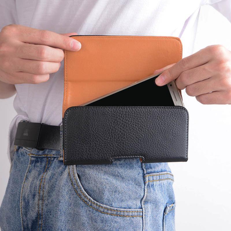 Men's Mobile Phone Waist Bag Wear Belt Horizontal Hanging Waist Bag