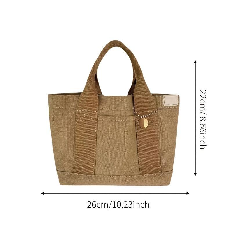 Canvas Commuter Student Lunch Tote Bag Wristlet Casual Clutch Shopping Bag