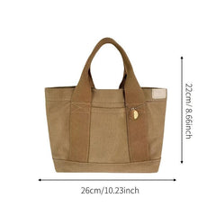 Canvas Commuter Student Lunch Tote Bag Wristlet Casual Clutch Shopping Bag