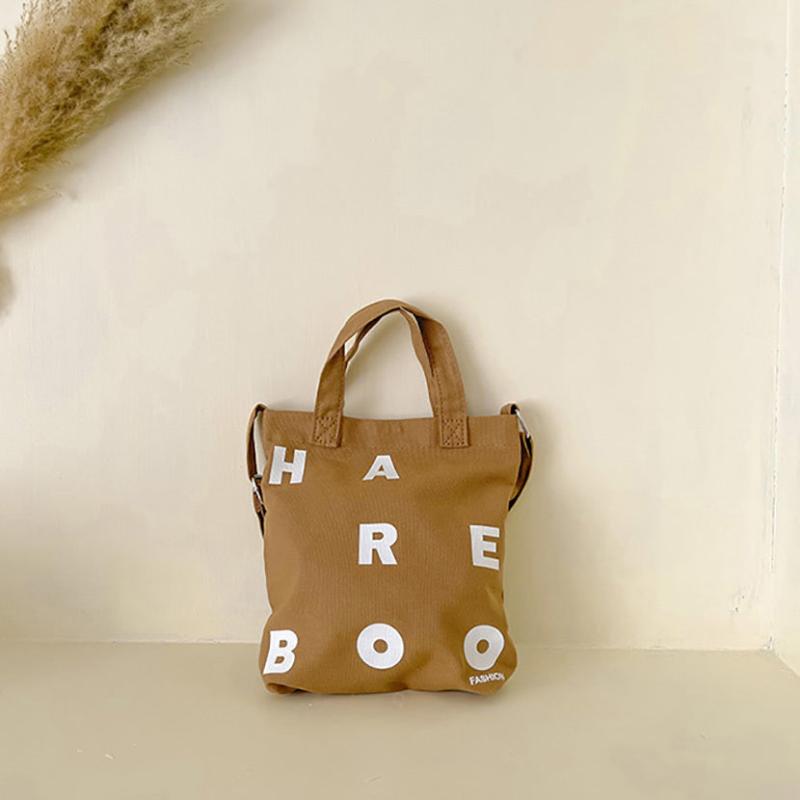 Casual Alphabet Shoulder Bag Outdoor Tote Canvas Bag