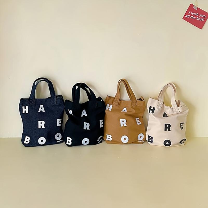 Casual Alphabet Shoulder Bag Outdoor Tote Canvas Bag