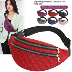 Argyle Waist Bag Women's Fanny Bag Outdoor Sports Chest Bag