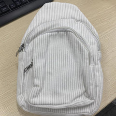 Soft Corduroy Crossbody Chest Bag with Adjustable Strap