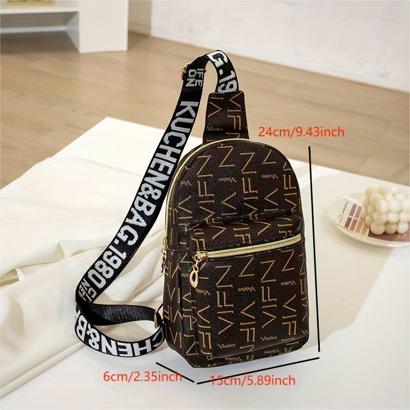 Embroidery Thread Diagonal Shoulder Bag