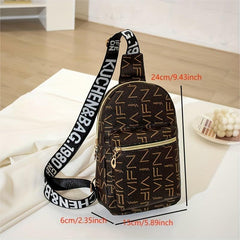 Embroidery Thread Diagonal Shoulder Bag