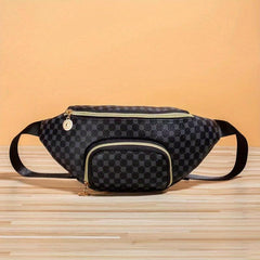 Plaid Leopard Print Outdoor Sports Bag