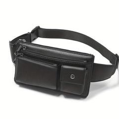 Faux Leather Waist Pack Fanny Bag For Men Women Hip Bum Belt Purse