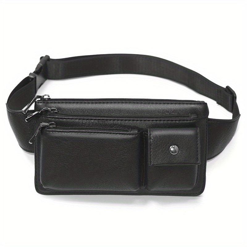Faux Leather Waist Pack Fanny Bag For Men Women Hip Bum Belt Purse