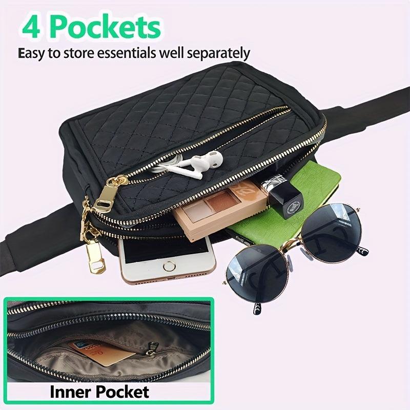 Fanny Bag Crossbody Waist Belt With Adjustable Strap for Outdoors Travel