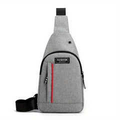 Men's Crossbody Bag with Earphone Hole for Sports Travel Lightweight Messenger