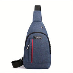 Men's Crossbody Bag with Earphone Hole for Sports Travel Lightweight Messenger