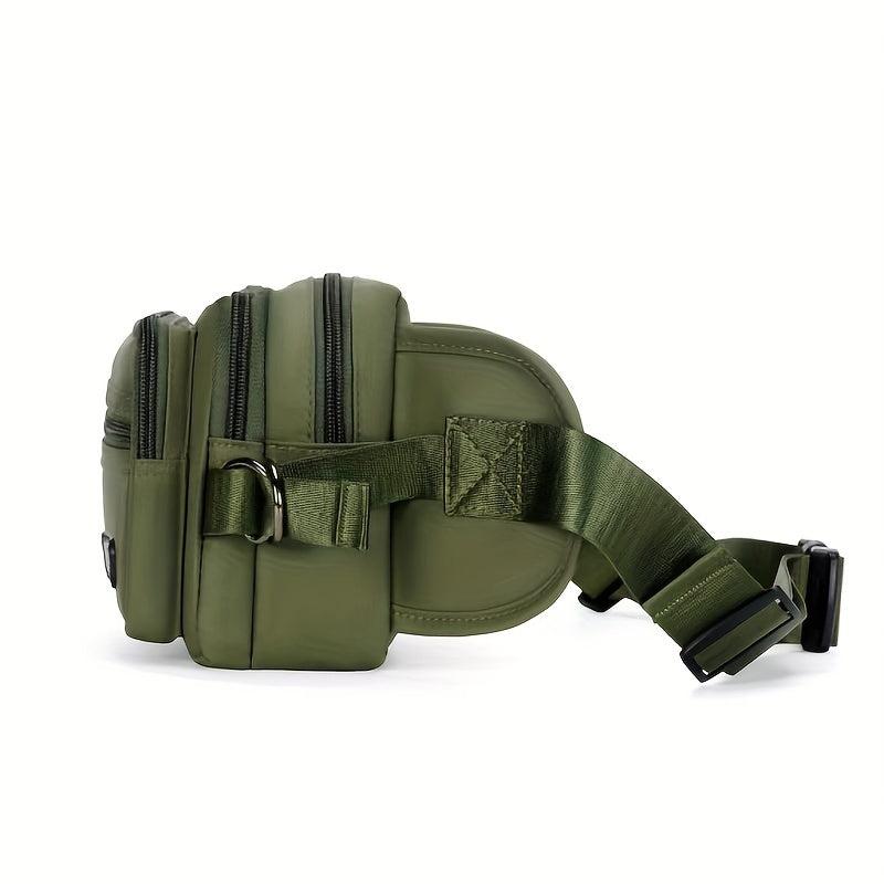 Men's Layer Waist Bag Multifunctional Chest Bag for Outdoor Sports
