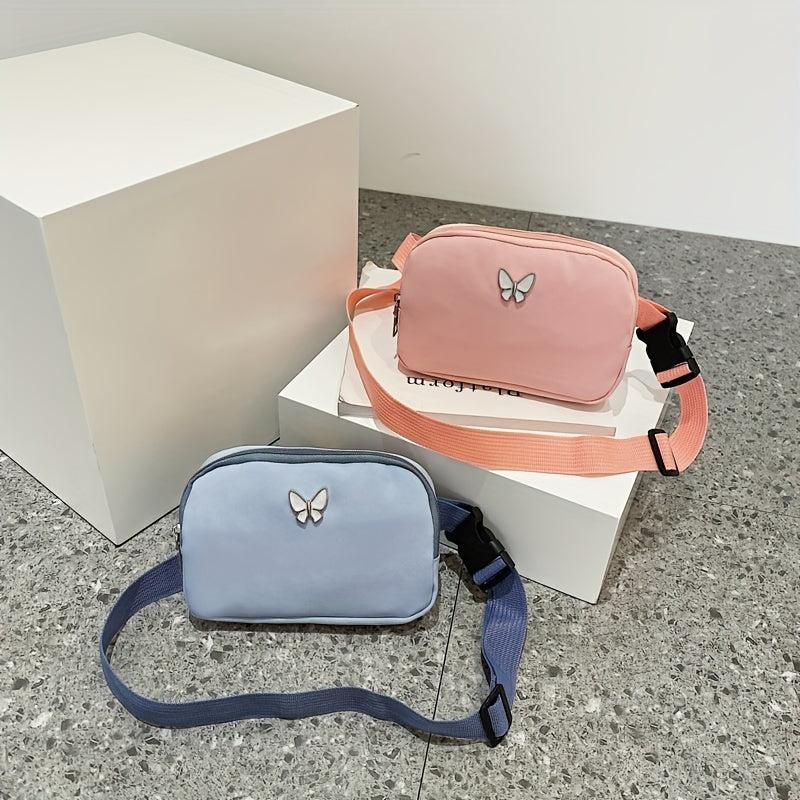 Casual Butterfly Decor Crossbody Bag Square Shoulder Bag