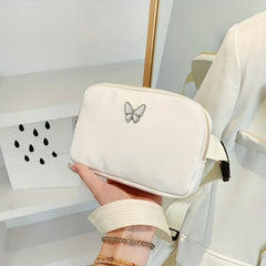 Casual Butterfly Decor Crossbody Bag Square Shoulder Bag