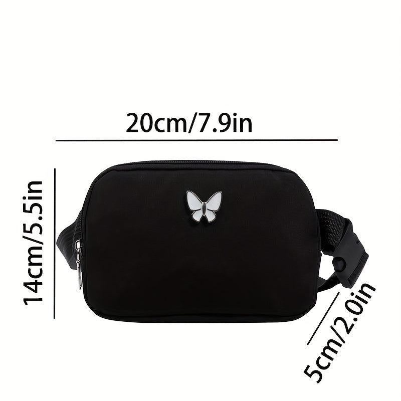 Casual Butterfly Decor Crossbody Bag Square Shoulder Bag