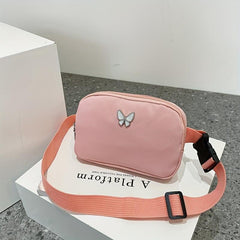 Casual Butterfly Decor Crossbody Bag Square Shoulder Bag