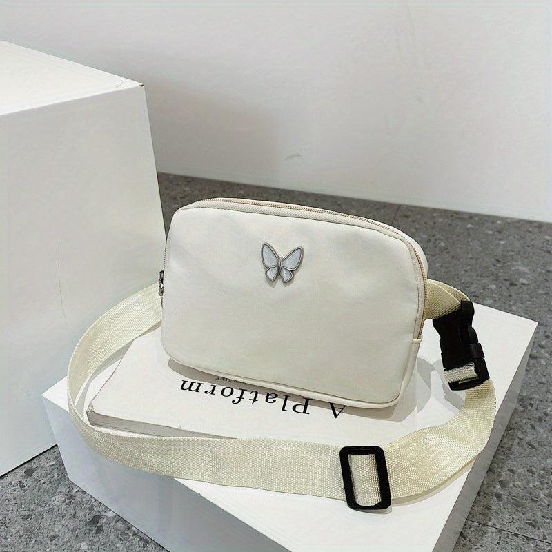 Casual Butterfly Decor Crossbody Bag Square Shoulder Bag