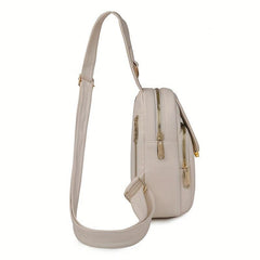 Casual PU Leather Chest Bag Large Capacity Rabbit Decor Shoulder Bag