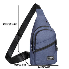 Waterproof Oxford Cloth Men's Chest Bag Sports Outdoor Casual Chest Bag