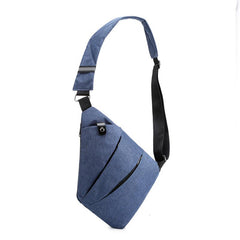 Men's Sports Checkered Shoulder Bag Casual Outdoor Chest Bag