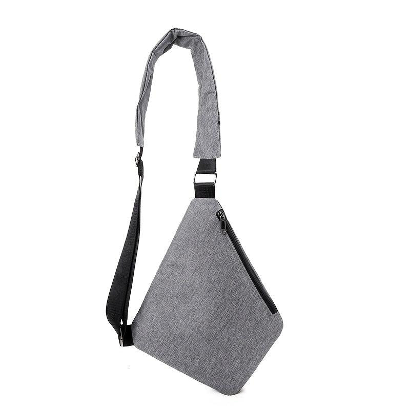 Men's Sports Checkered Shoulder Bag Casual Outdoor Chest Bag
