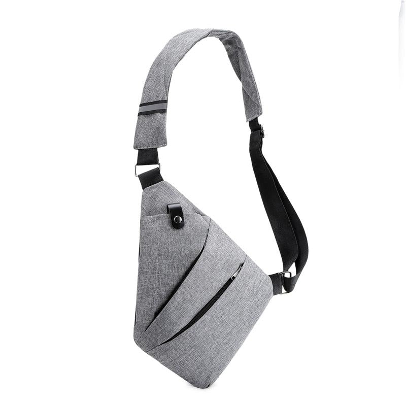 Men's Sports Checkered Shoulder Bag Casual Outdoor Chest Bag