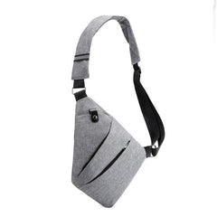 Men's Sports Checkered Shoulder Bag Casual Outdoor Chest Bag