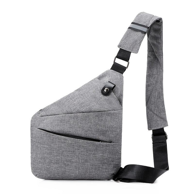 Men's Sports Checkered Shoulder Bag Casual Outdoor Chest Bag
