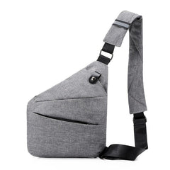 Men's Sports Checkered Shoulder Bag Casual Outdoor Chest Bag