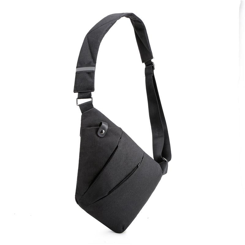 Men's Sports Checkered Shoulder Bag Casual Outdoor Chest Bag