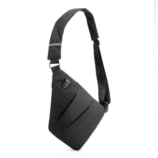 Men's Sports Checkered Shoulder Bag Casual Outdoor Chest Bag