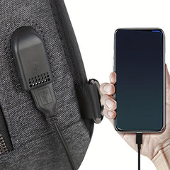 Spider Pattern Messenger Bag with USB Charging Port