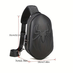 Spider Pattern Messenger Bag with USB Charging Port