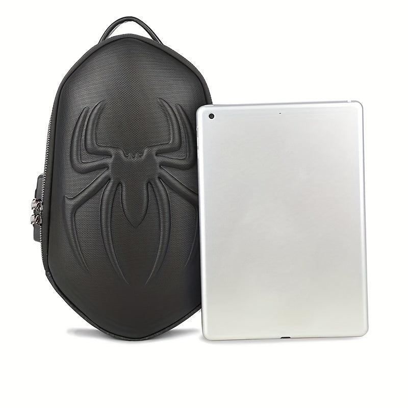 Spider Pattern Messenger Bag with USB Charging Port