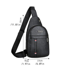 Men's Crossbody Bag with Earphone Hole for Outdoor Sports