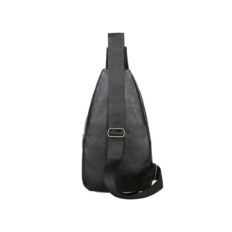 Men's Crossbody Bag with Earphone Hole for Outdoor Sports