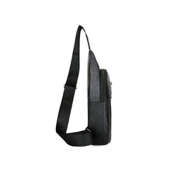 Men's Crossbody Bag with Earphone Hole for Outdoor Sports