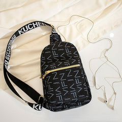Casual Print Waist Bag Large Capacity Chest Bag