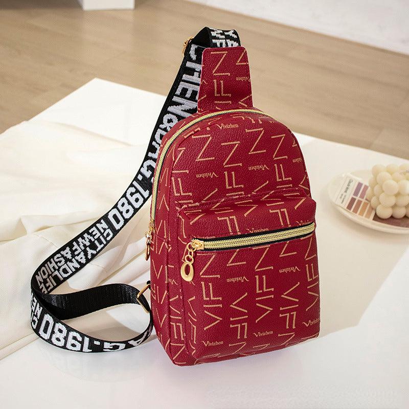 Casual Print Waist Bag Large Capacity Chest Bag