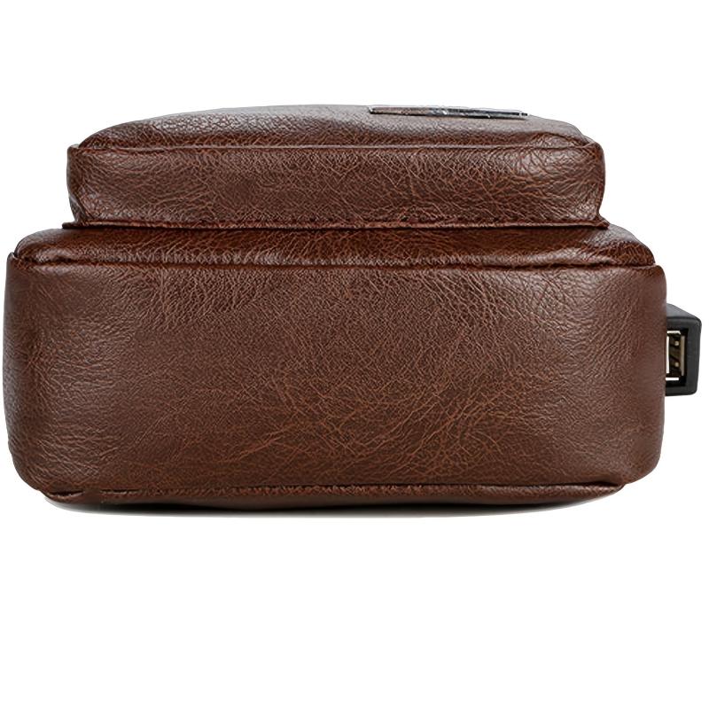Chest Bag with USB Port Casual Shoulder Bag