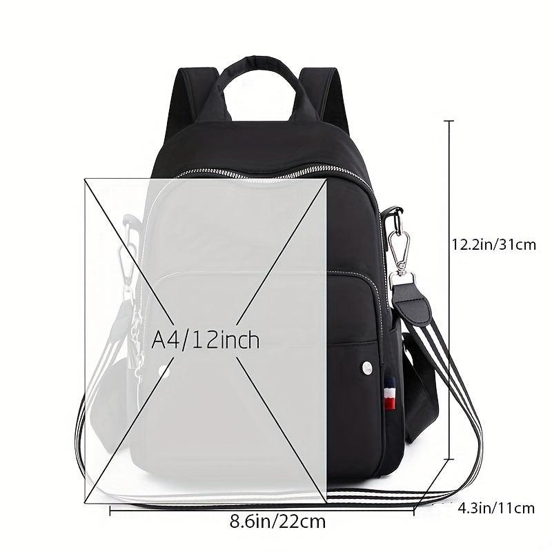 Casual Nylon Zipper Backpack Purse Stylish Shoulder Bag