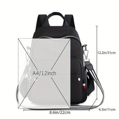 Casual Nylon Zipper Backpack Purse Stylish Shoulder Bag