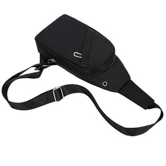 Men's Casual Chest Bag Crossbody with Earphone Hole