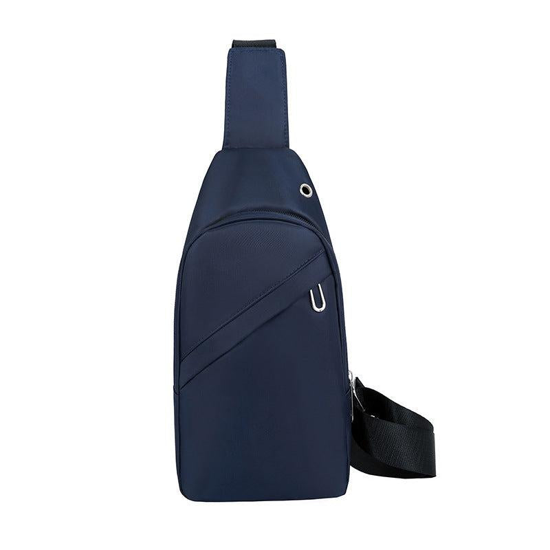 Men's Casual Chest Bag Crossbody with Earphone Hole