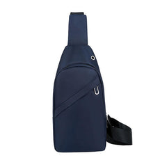 Men's Casual Chest Bag Crossbody with Earphone Hole