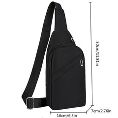 Men's Casual Chest Bag Crossbody with Earphone Hole