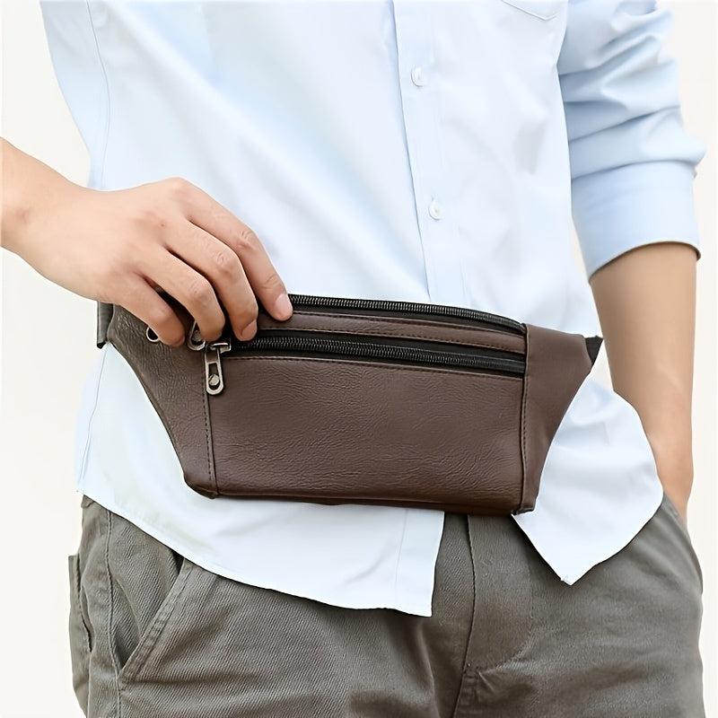 Men's Waist Bag Casual Chest Bag With Earphone Hole